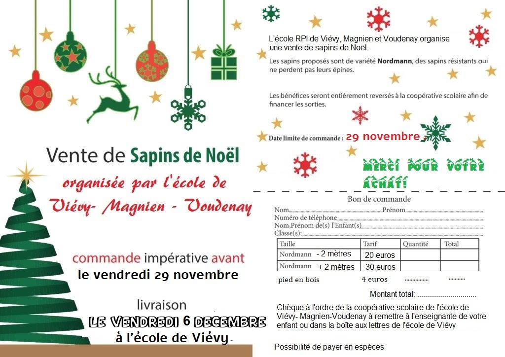 Bon de commande sapin de noel