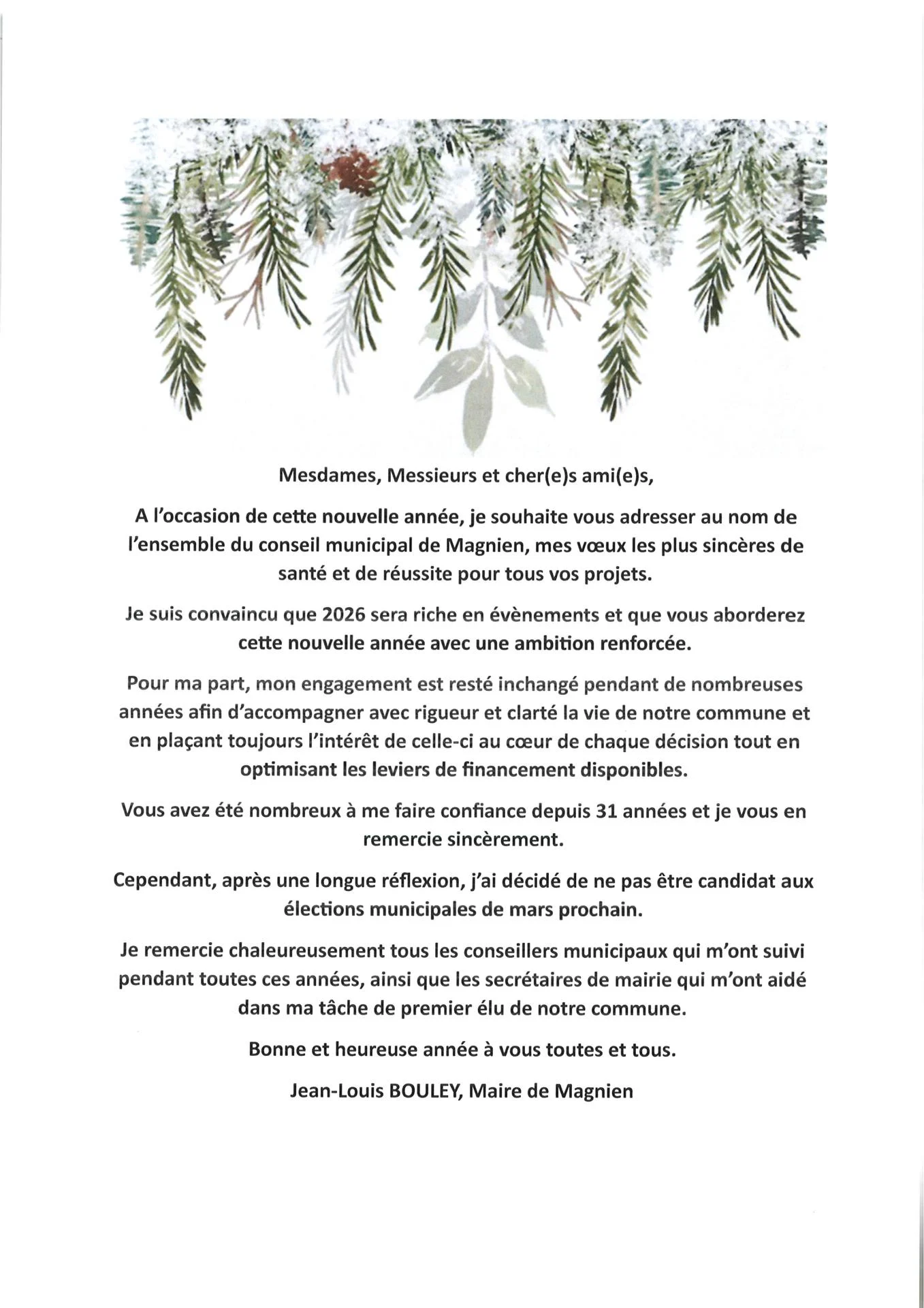 Voeux du maire 2026